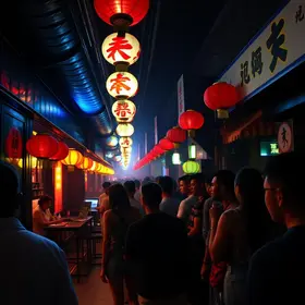 Fila de chineses em casa noturna Camaçari